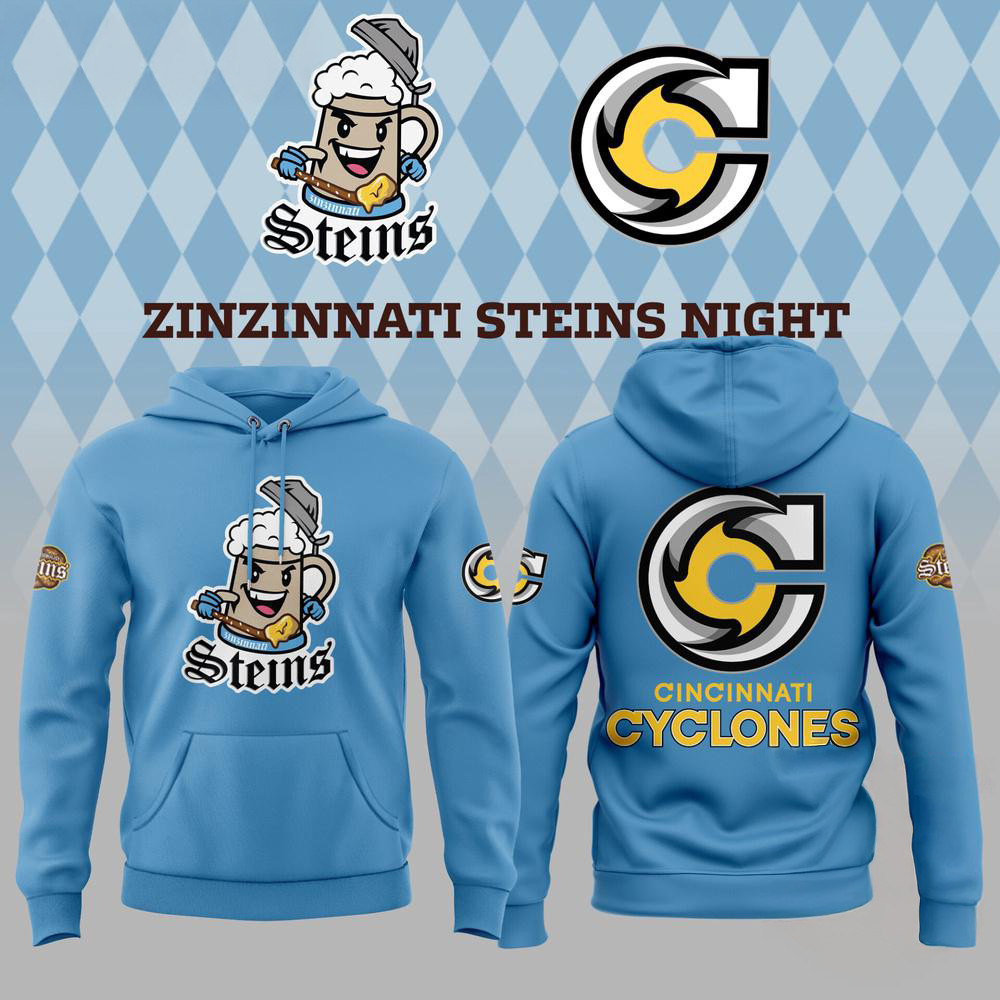 Cincinnati Cyclones Limited Edition Zinzinnati Steins Night Hoodie Hockey