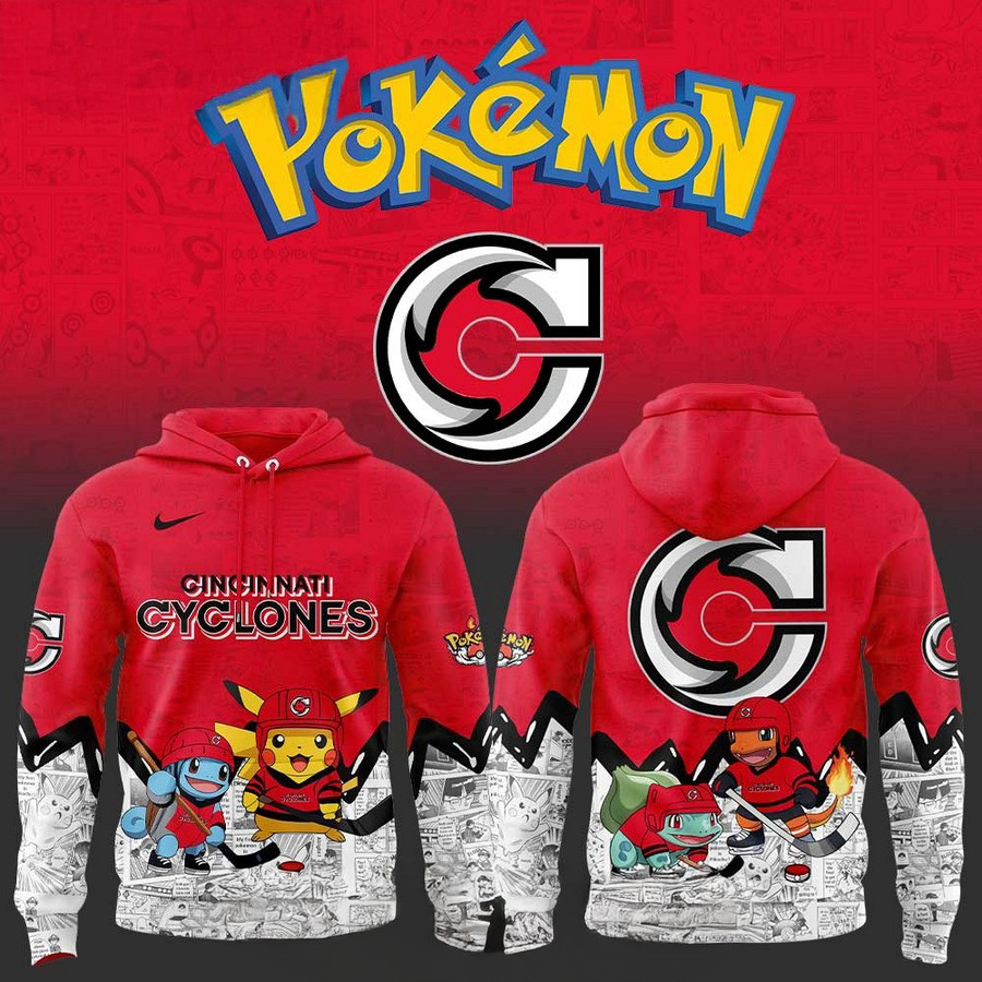 Cincinnati Cyclones x Pokemon New Hoodie Great Gifts For Hockey Fans