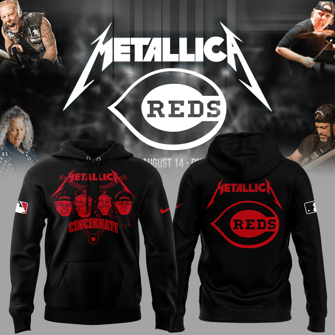 Cincinnati Reds Baseball Metallica Night Hoodie