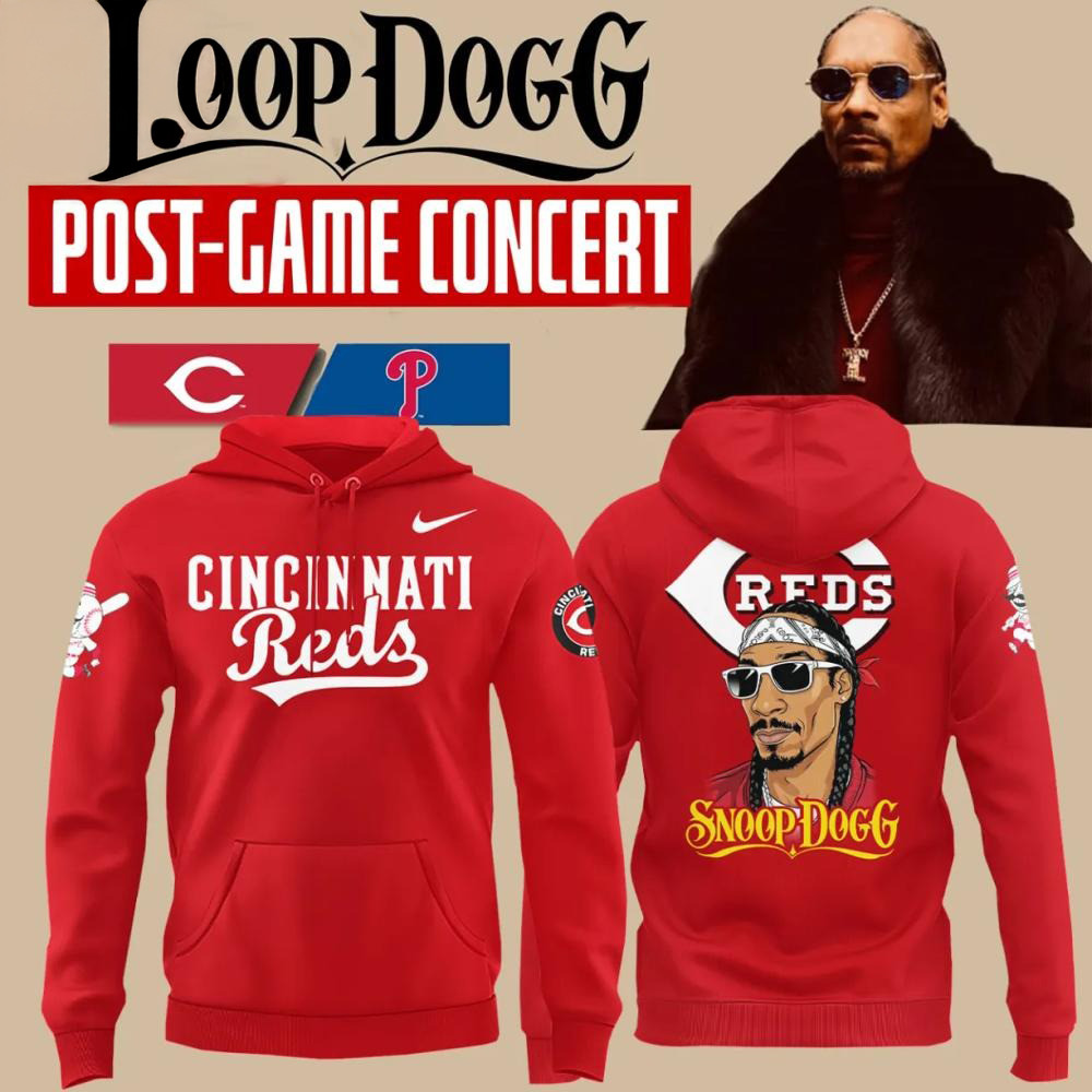 Cincinnati Reds Snoop Dogg Post-Game Concert Special Edition Hoodie Presents For Basketball Fans