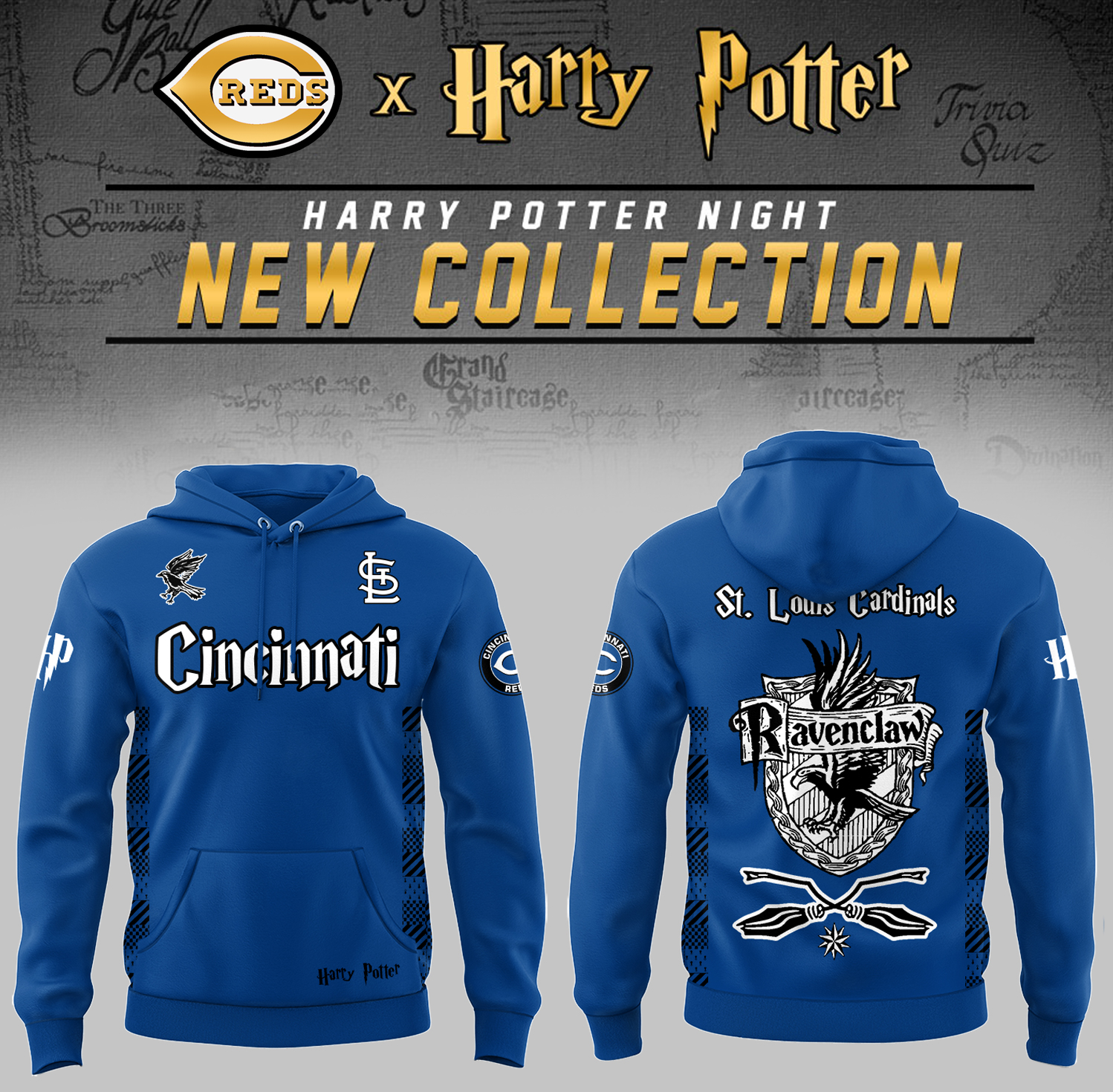 Cincinnati Reds x Harry Potter Night Ravenclaw House Hoodie