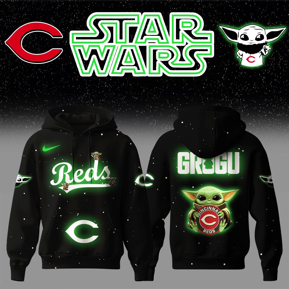 Cincinnati Reds x Stars Wars Baby Yoda Game Night Hoodie