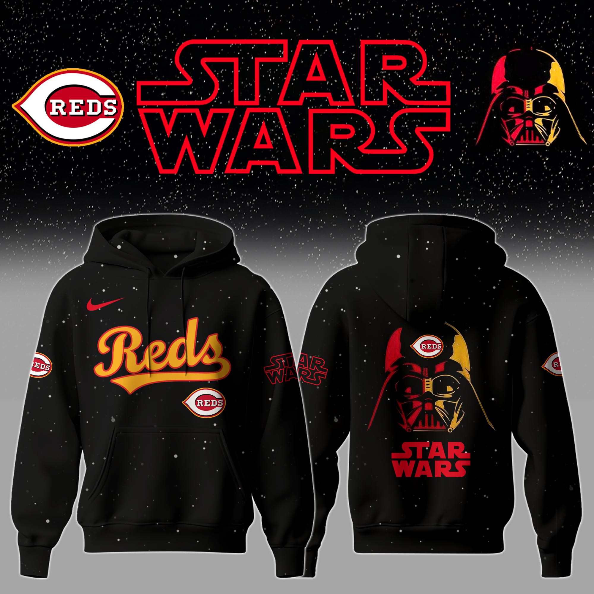 Cincinnati Reds x Stars Wars Night Hoodie Baseball Gifts