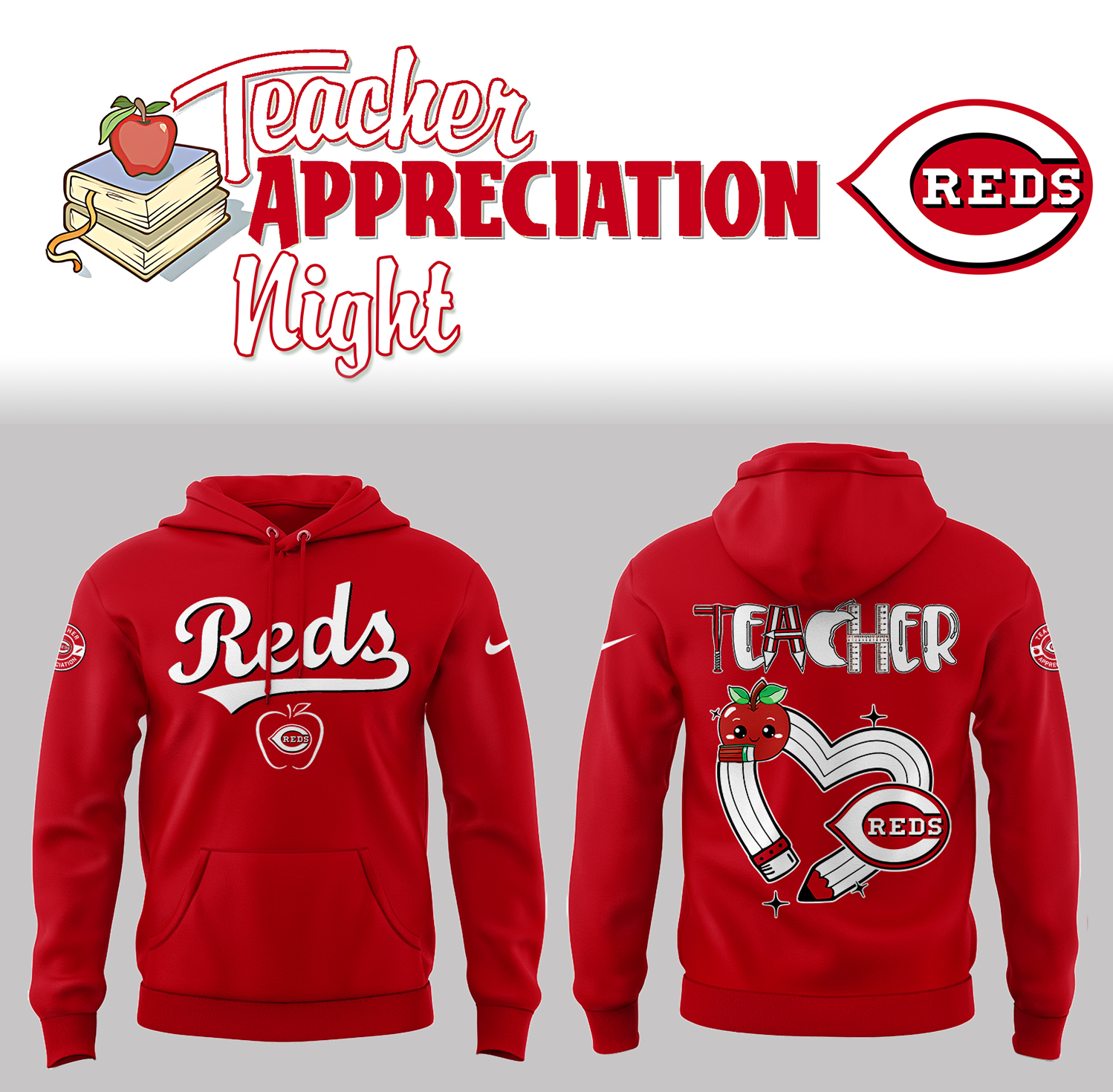 Cincinnati Reds x Teacher Appreciation Night Hoodie