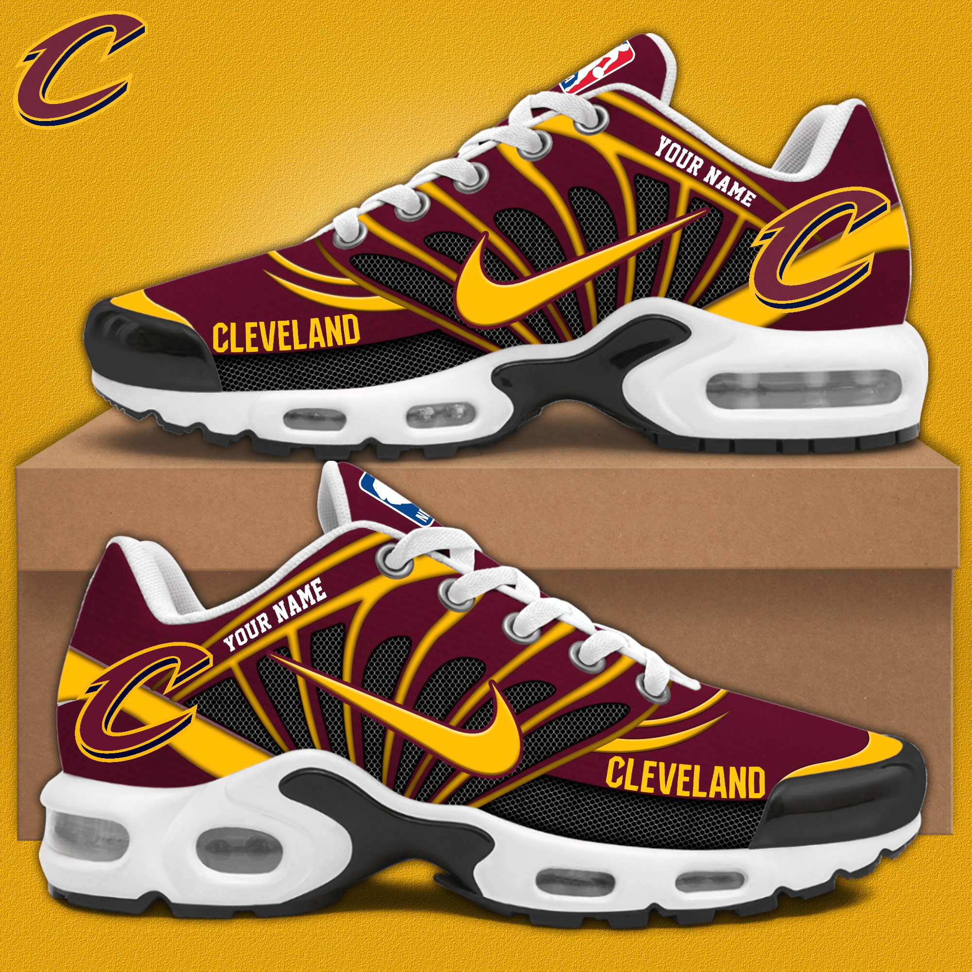 Cleveland Air Max Plus Shoes Sneakers For Men And Women