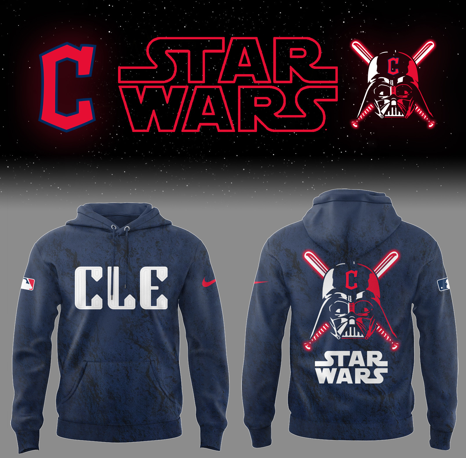 Cleveland Baseball Cleveland x Star Wars 2025 City Connect Hoodie Best