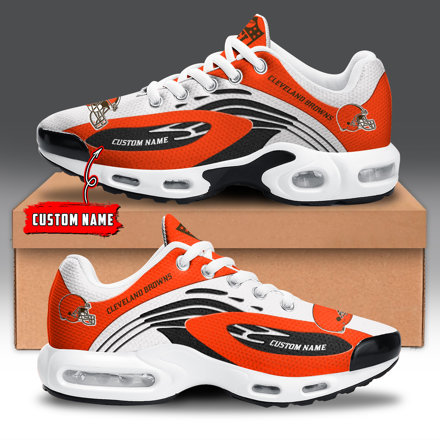 Cleveland Browns Air Max Plus Shoes Sneakers For Men And Women