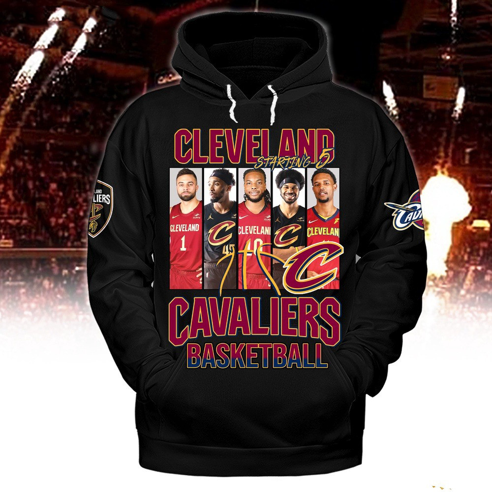 Cleveland Cavaliers Starting 5 Basketball Hoodie Basketball
