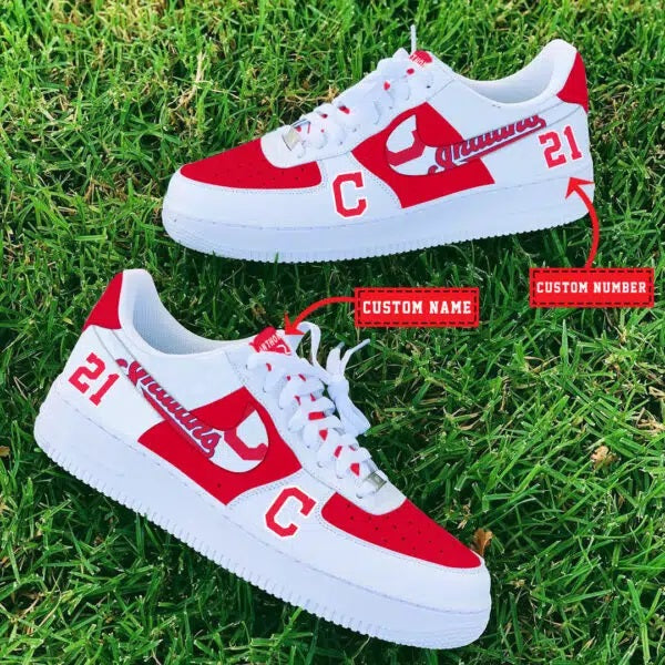 Cleveland Indians MLB Air Low-Top Sneakers Shoes For Men And Women