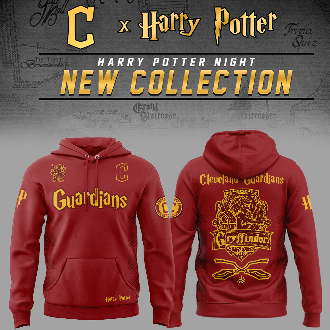 Cleveland Indians x Harry Potter Night Gryffindor House Hoodie Baseball Coach Gift Ideas