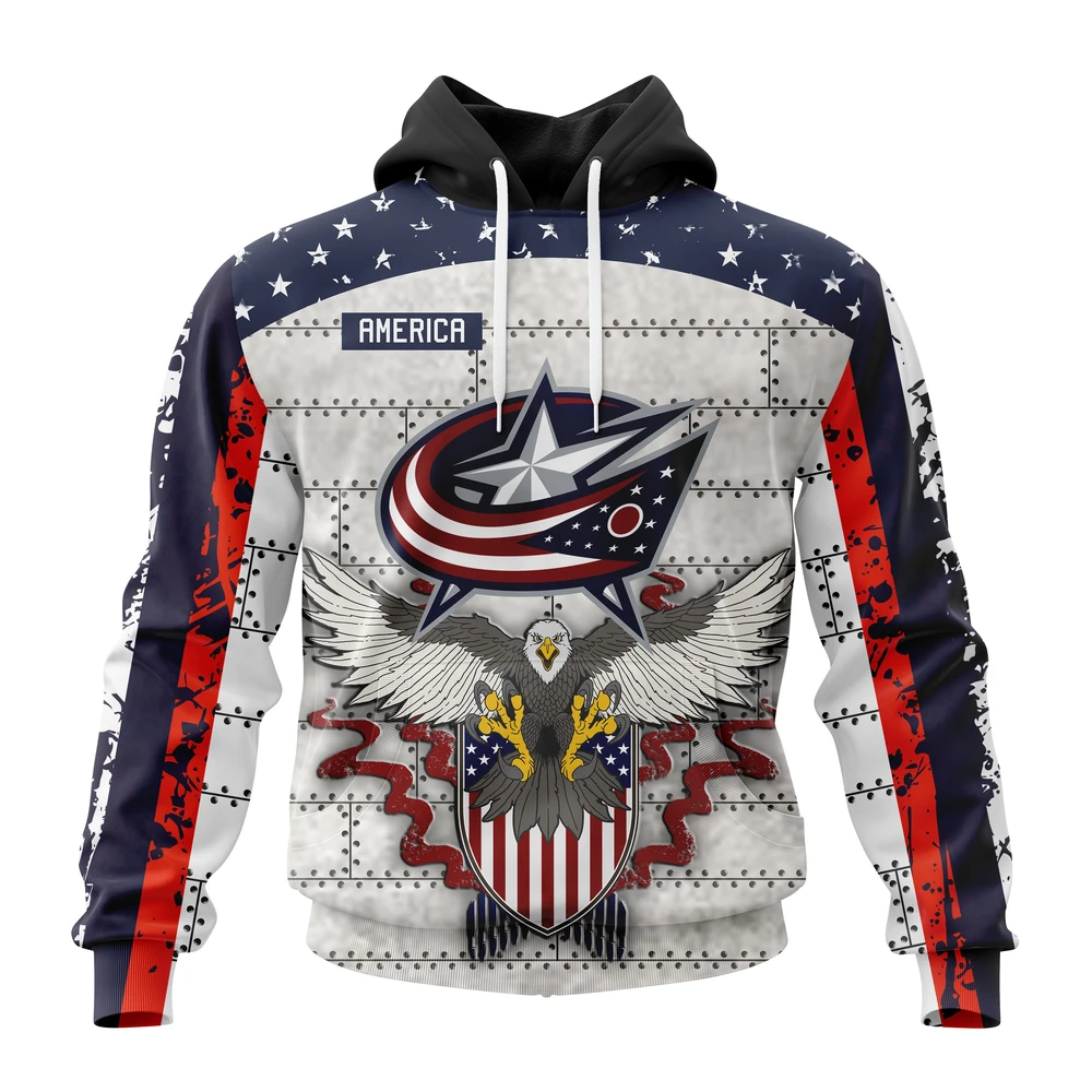 Columbus Blue Jackets Specialized Unisex In Us Concepts All Over Print Hoodie Style 12539