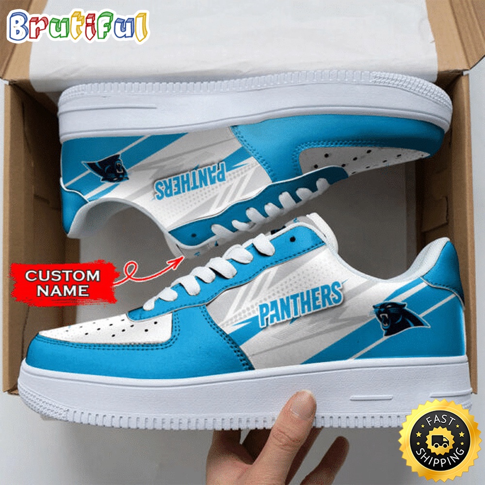 Custom NFL Carolina Panthers Air Force 1 Shoes Sports Sneaker For Fans