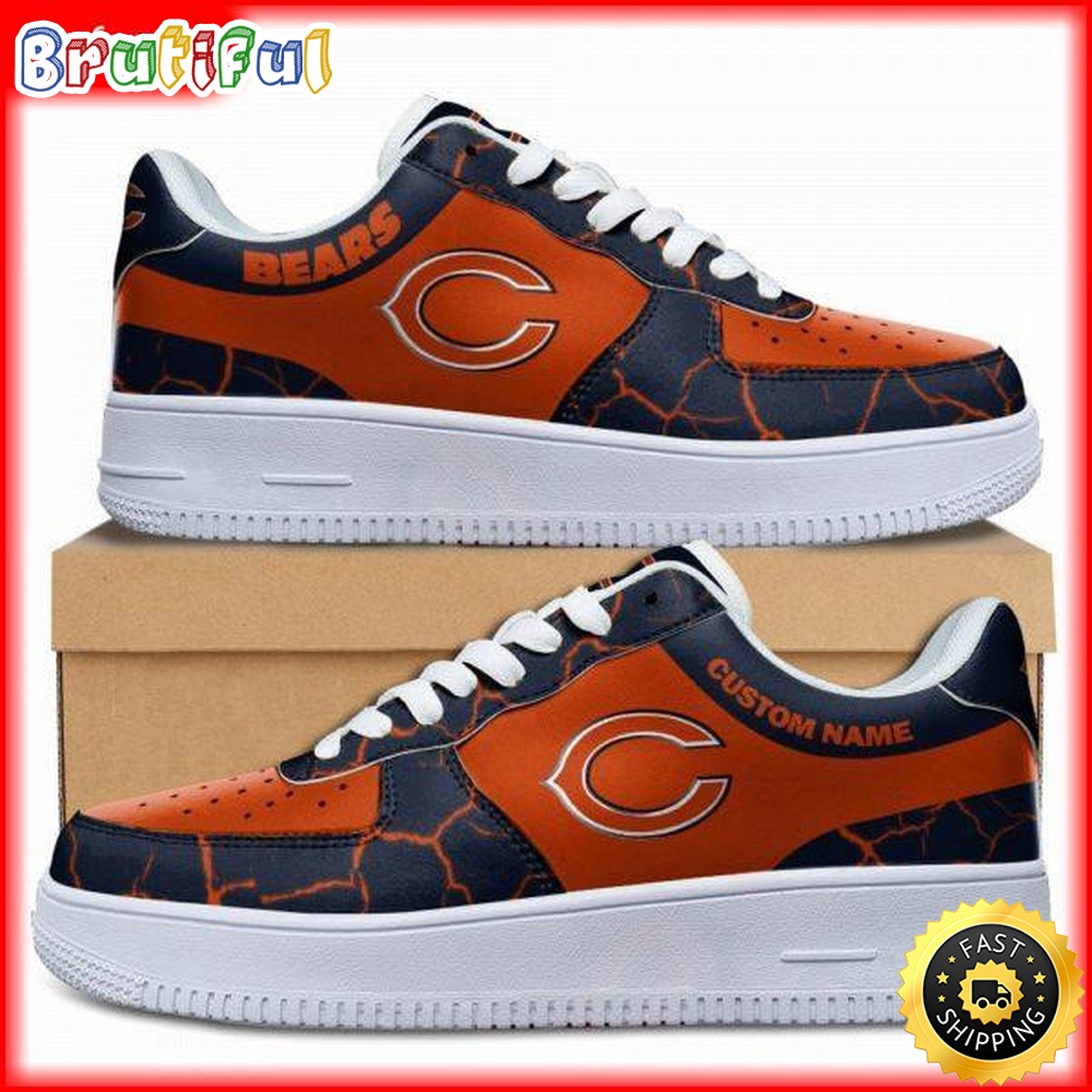 Custom NFL Chicago Bears Air Force 1 Shoes Sneaker Football Shoes For Fans