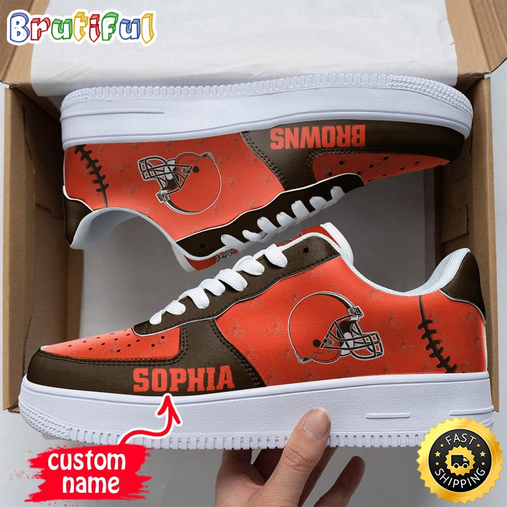 Custom NFL Cleveland Browns Air Force 1 Shoes Fashionable Air Force 1