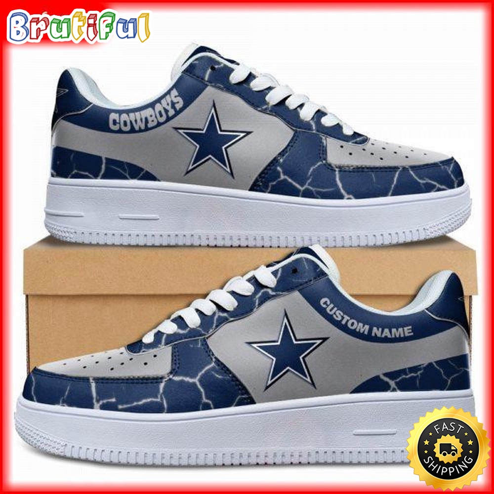 Custom NFL Dallas Cowboys Air Force 1 Shoes Sneaker Football Shoes For Fans