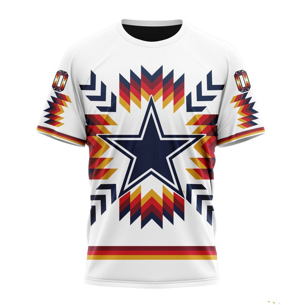 Custom NFL Dallas Cowboys T-Shirt With Native Pattern Football Gifts Oregontrailrvpk Shirt