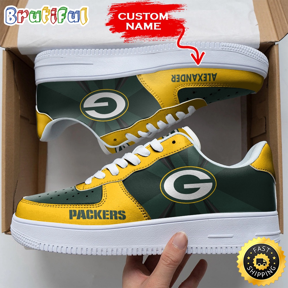 Custom NFL Green Bay Packers Air Force 1 Shoes Versatile AF1 Series