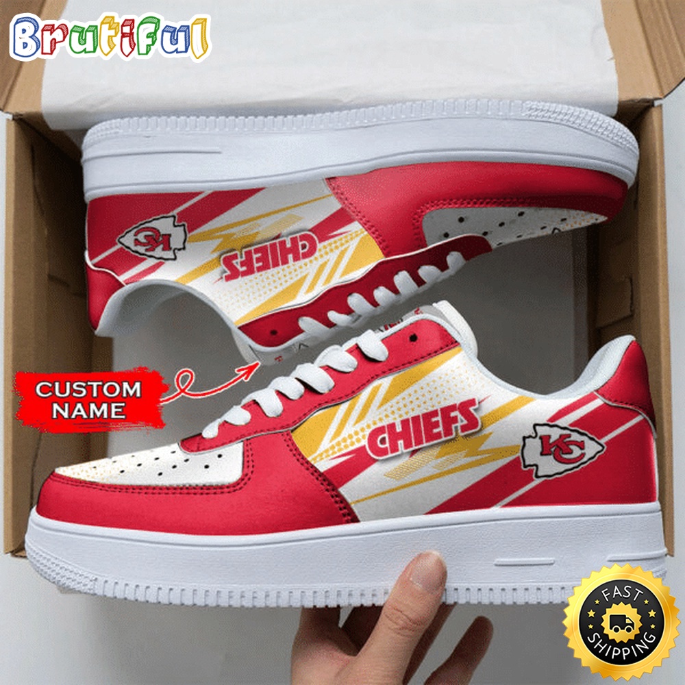Custom NFL Kansas City Chiefs Air Force 1 Shoes Sports Sneaker For Fans