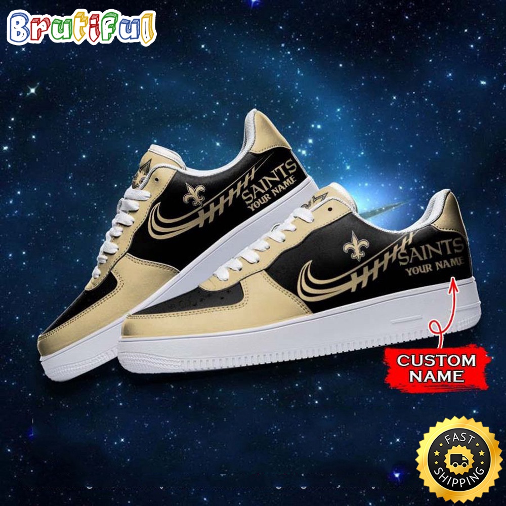 Custom NFL New Orleans Saints Air Force 1 Shoes Sneaker Football Shoes For Sport Fans