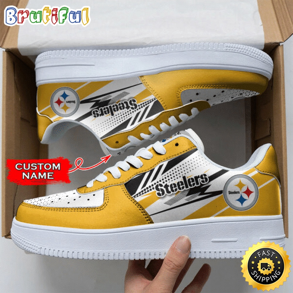 Custom NFL Pittsburgh Steelers Air Force 1 Shoes Sports Sneaker For Fans