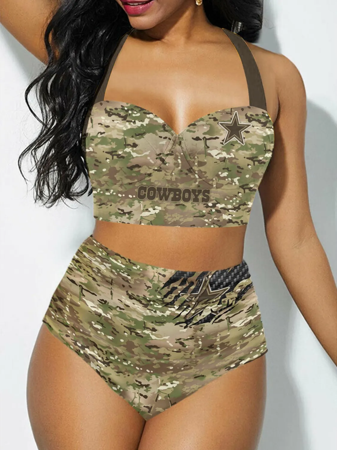 Dallas Cowboys Sexy Print Bikini Swimsuit St2586