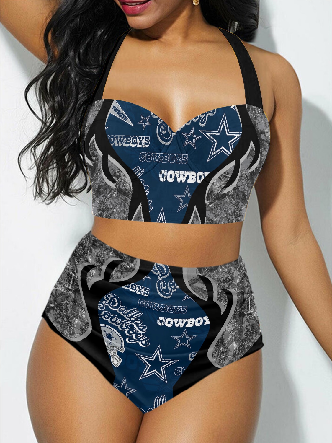 Dallas Cowboys Sexy Print Bikini Swimsuit St3086