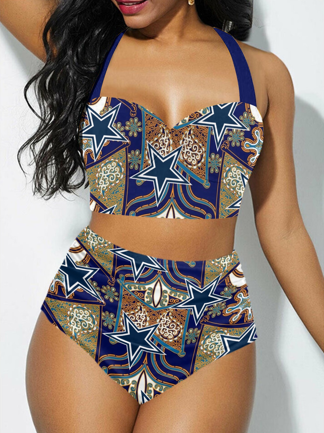 Dallas Cowboys Sexy Print Bikini Swimsuit St4097