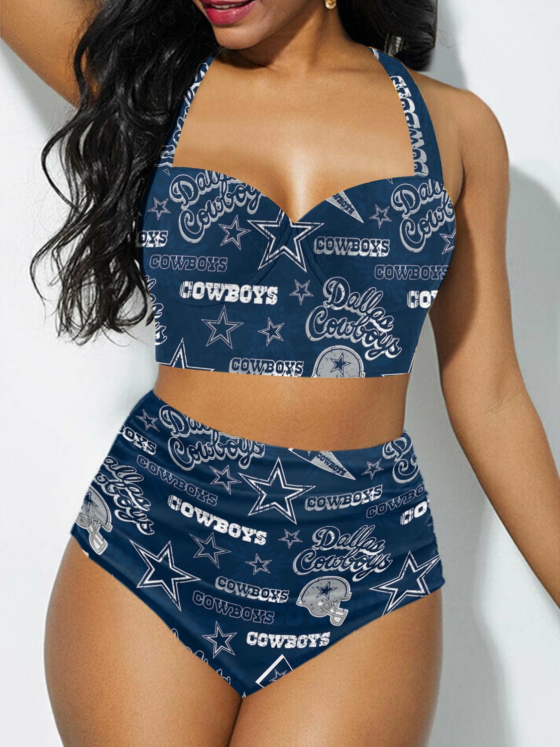 Dallas Cowboys Sexy Print Bikini Swimsuit St4814