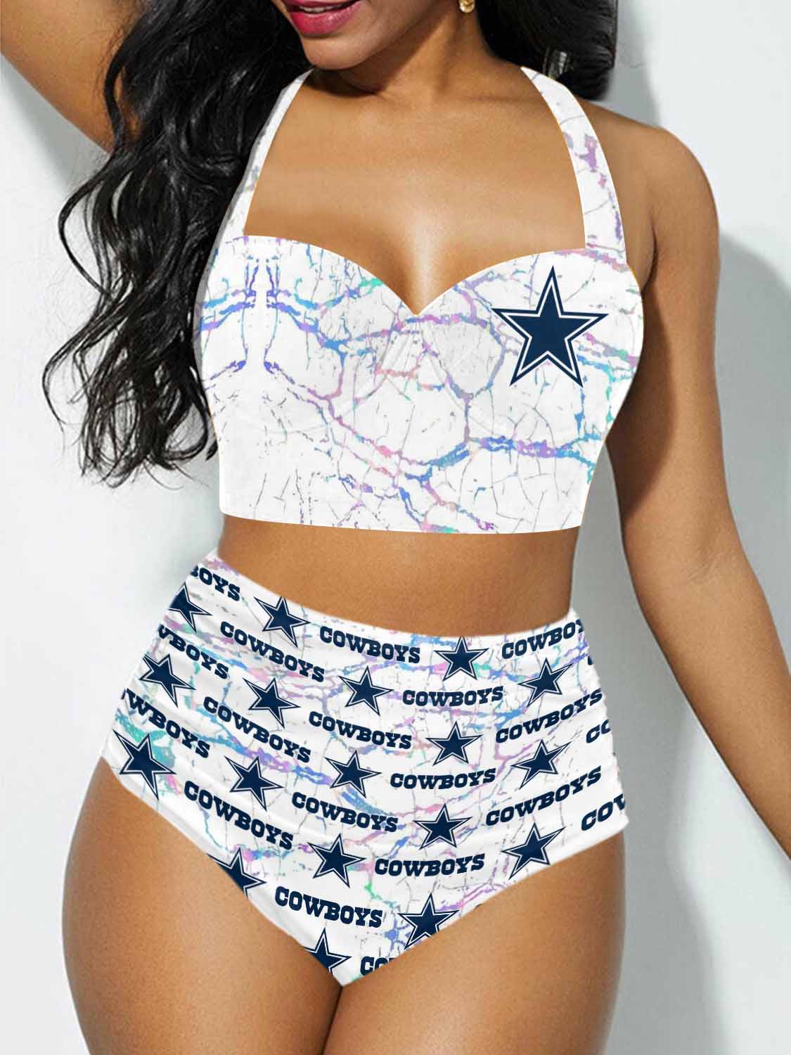 Dallas Cowboys Sexy Print Bikini Swimsuit St5672