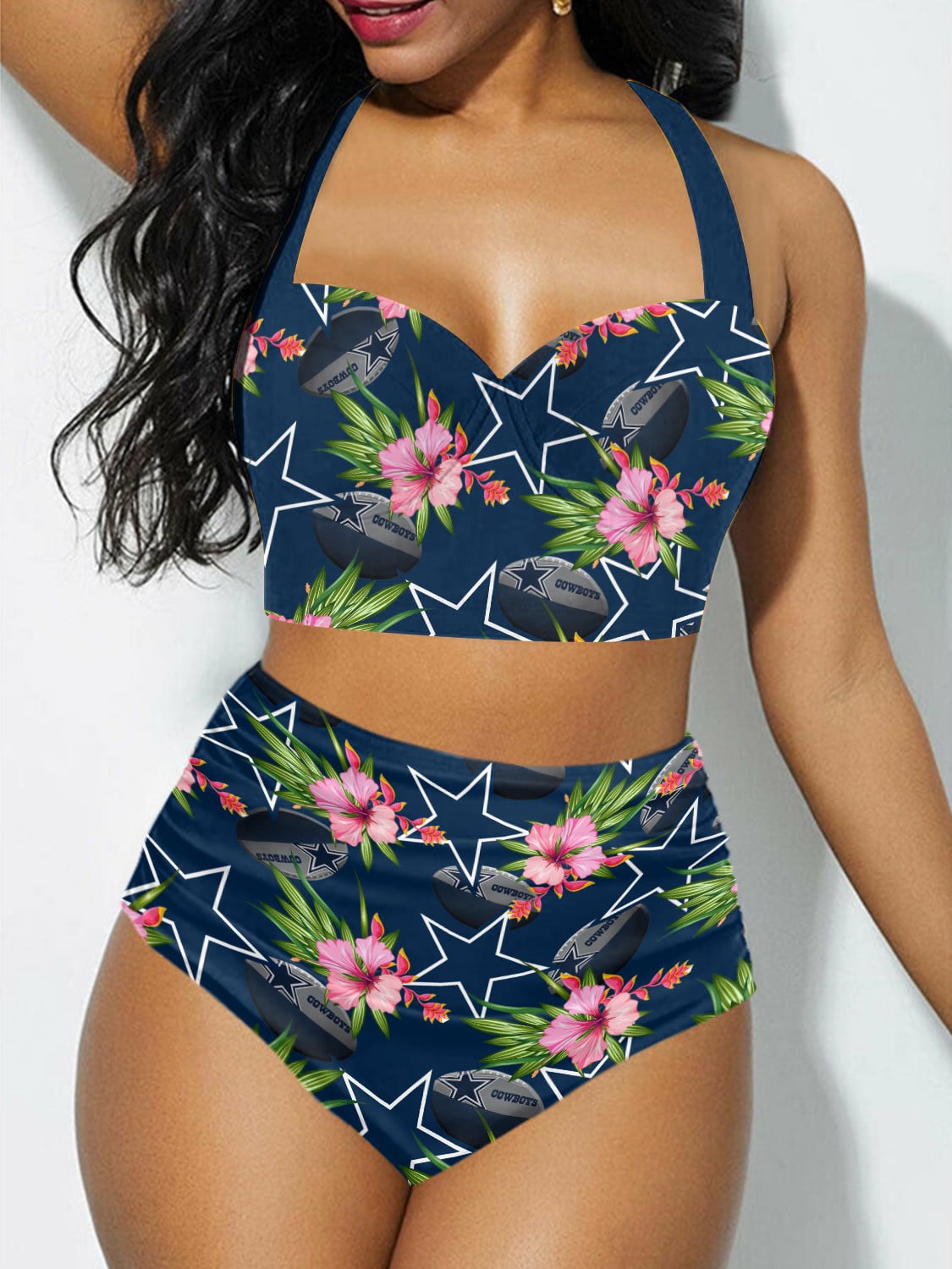 Dallas Cowboys Sexy Print Bikini Swimsuit St6195