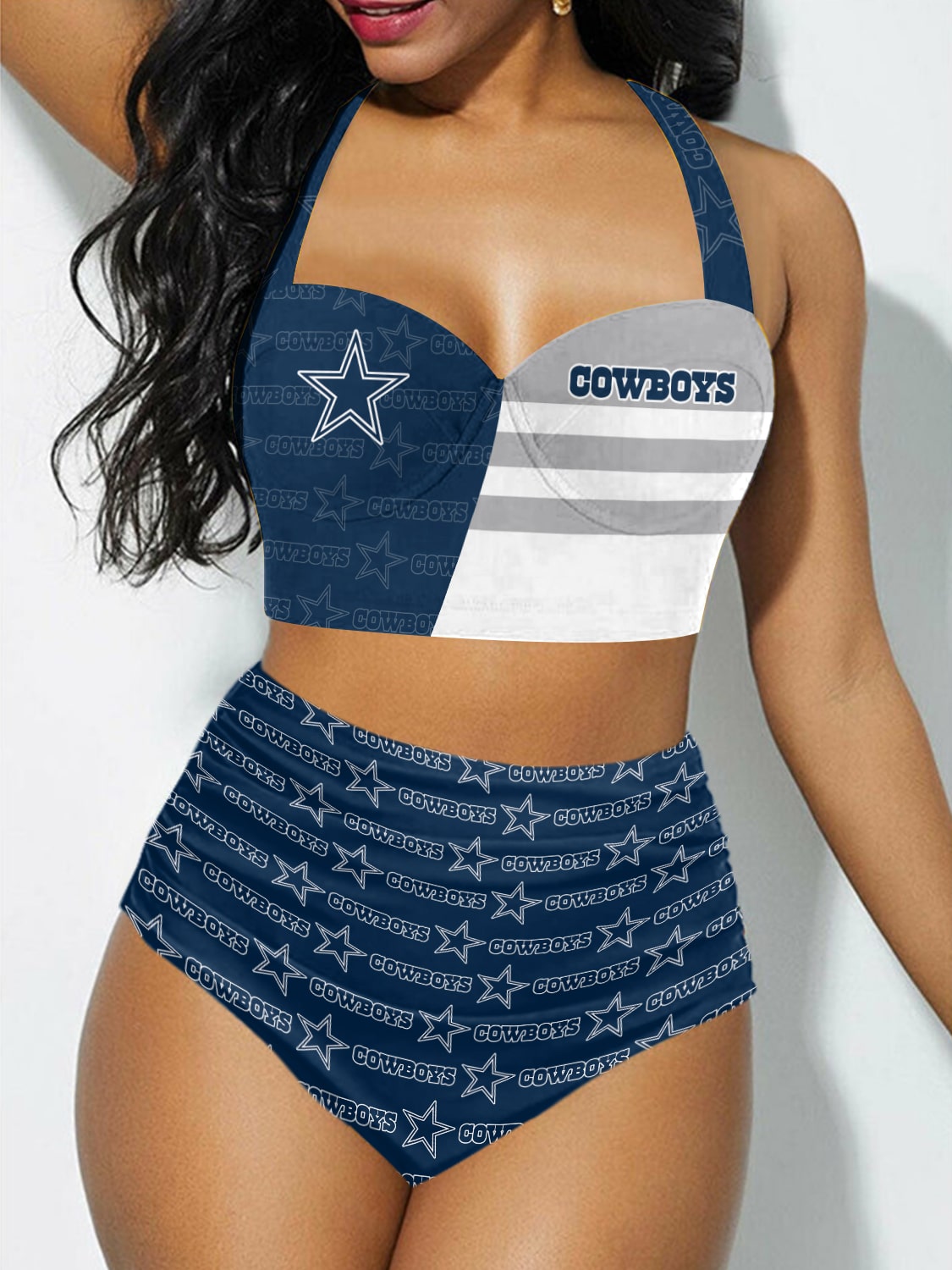 Dallas Cowboys Sexy Print Bikini Swimsuit St6811