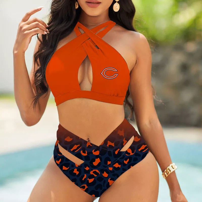 Dallas Cowboys Womens 2Pcs Bikini Swimsuit Criss Cross Cutout Bathing Suit St7594
