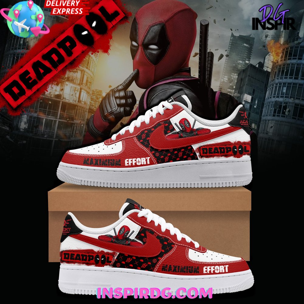 Deadpool Maximum Effort Limited Edition Air Force 1