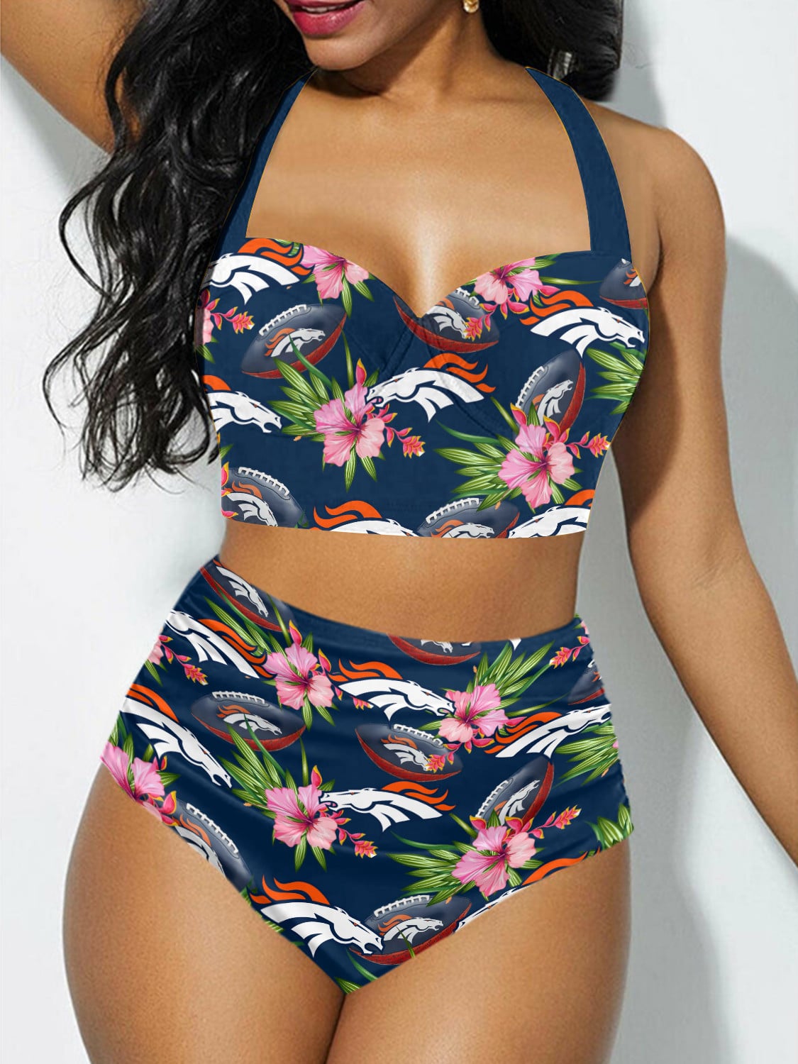 Denver Broncos Sexy Print Bikini Swimsuit St4139