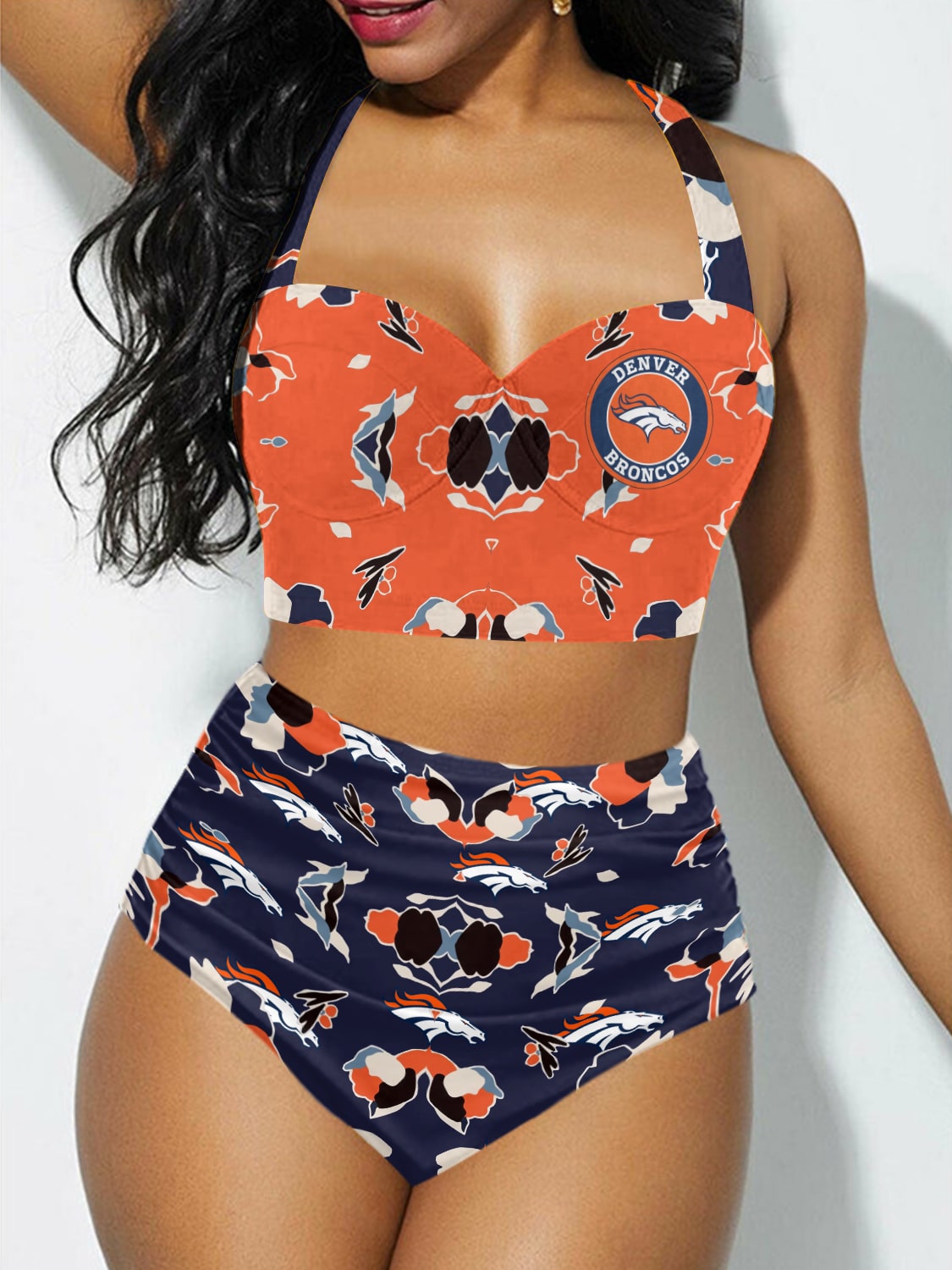 Denver Broncos Sexy Print Bikini Swimsuit St4923