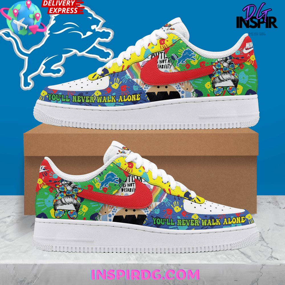 Detroit Lions Autism Awareness Air Force 1