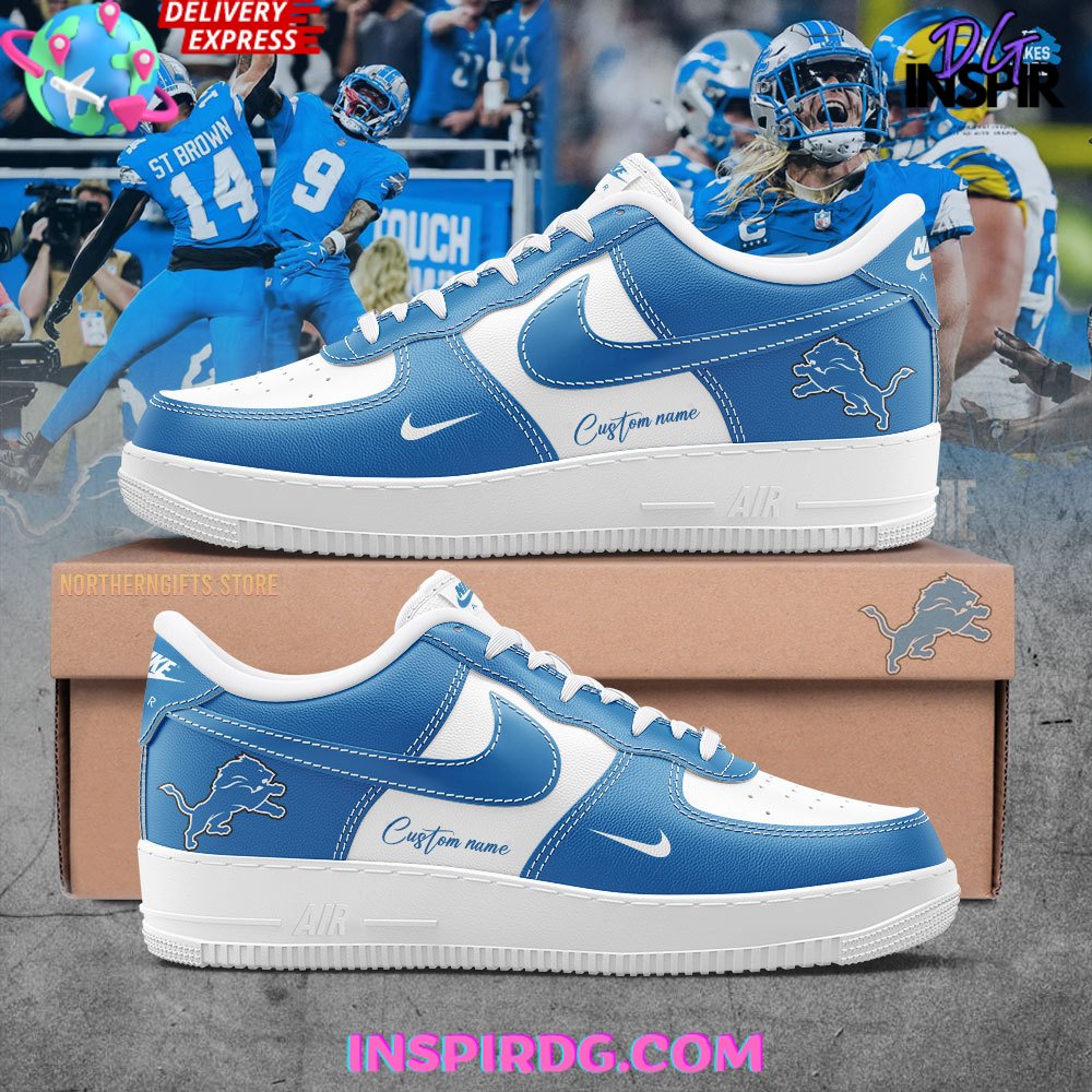 Detroit Lions Football Custom Air Force 1
