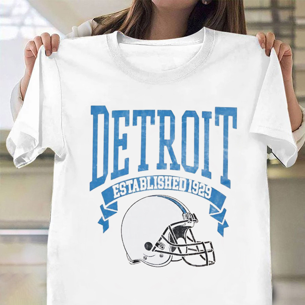 Detroit Lions Shirt Detroit Established 1929 T-Shirt For Football Fan Oregontrailrvpk Shirt