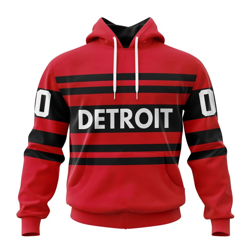 Detroit Red Wings Reverse Retro Kits All Over Print Hoodie Style 70473