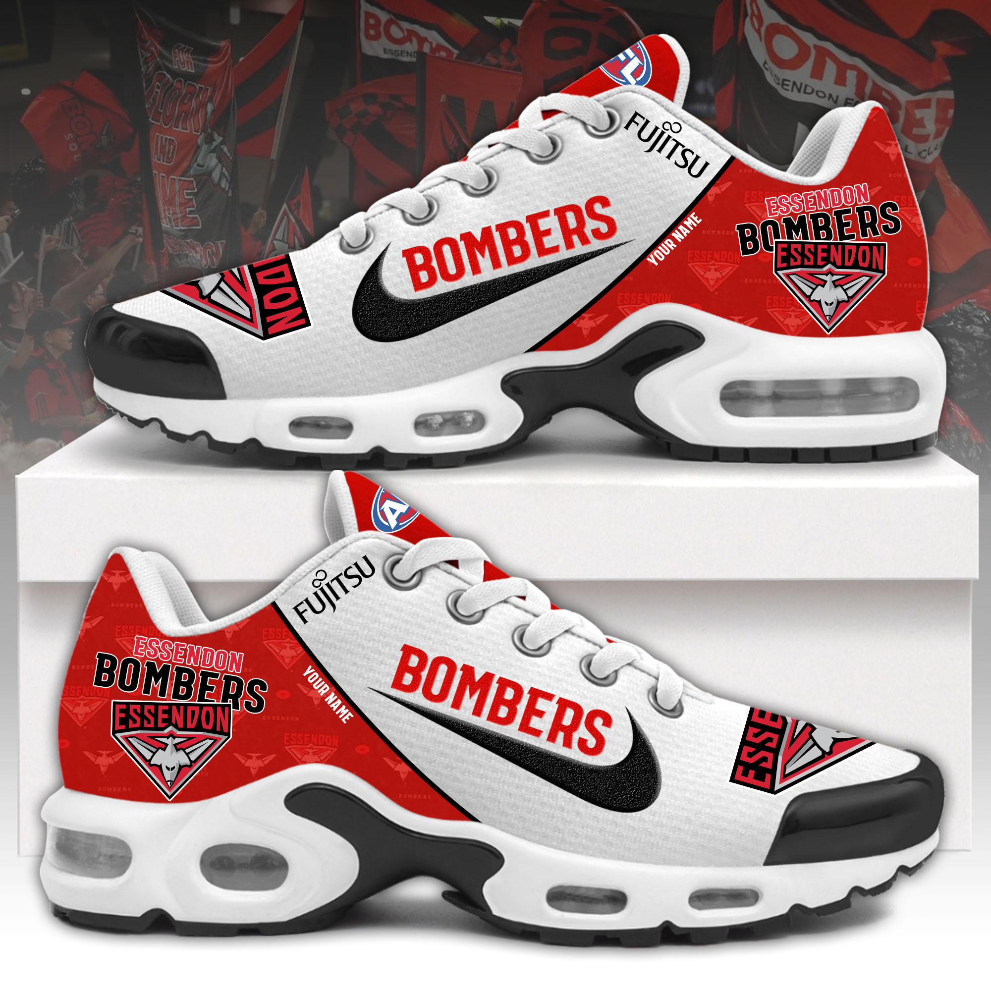 Essendon Bombers Air Max Plus Shoes Sneakers For Men And Women