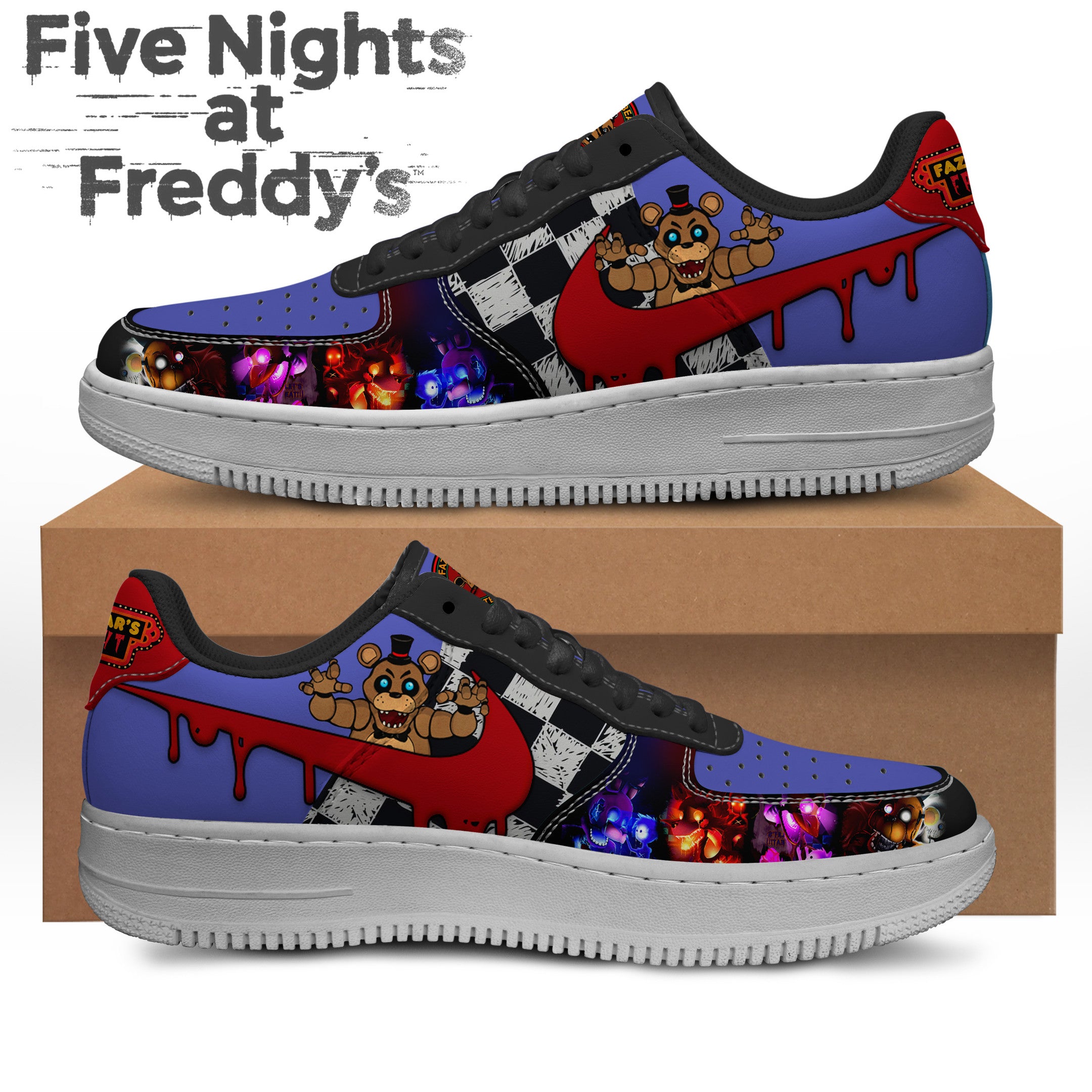 Five Nights at Freddy Air Low-Top Sneakers Shoes For Men And Women