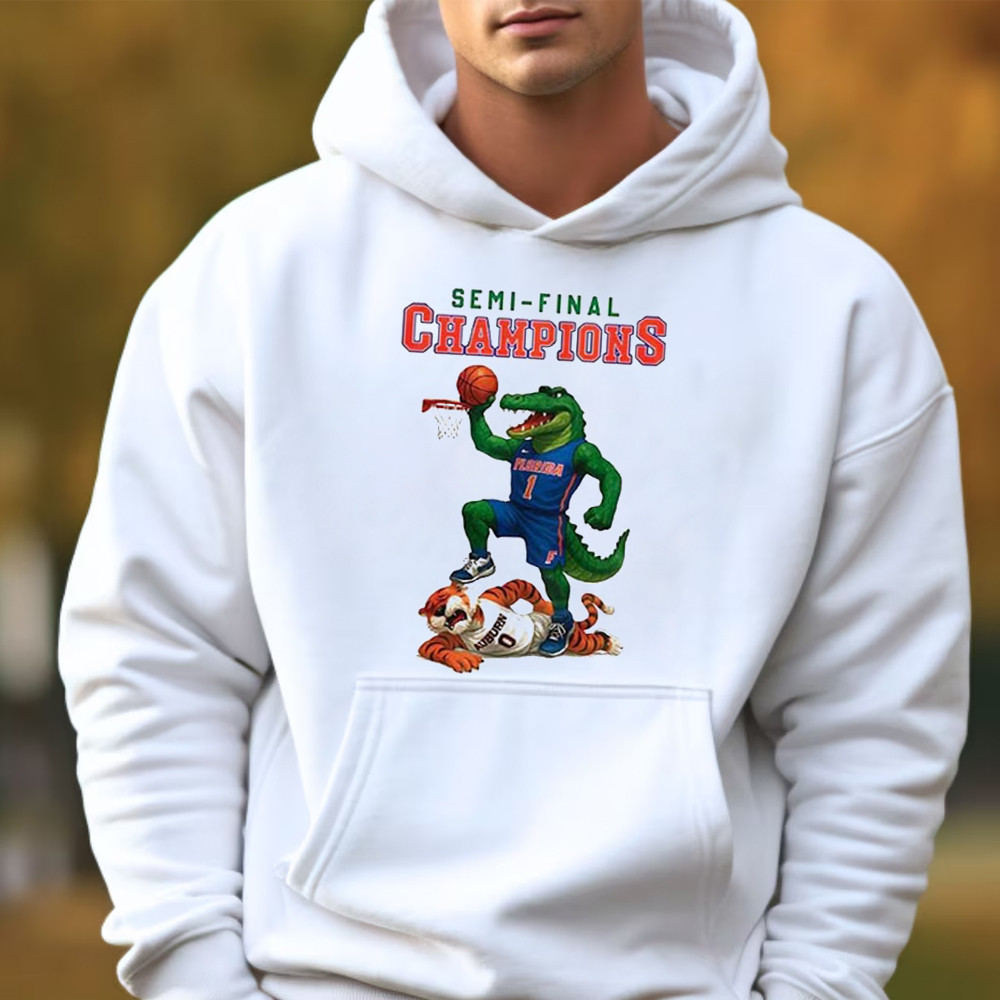 Florida Gators 2025 NCAA Men's Basketball Semi Final Champions Defeated Auburn Tiger Hoodie