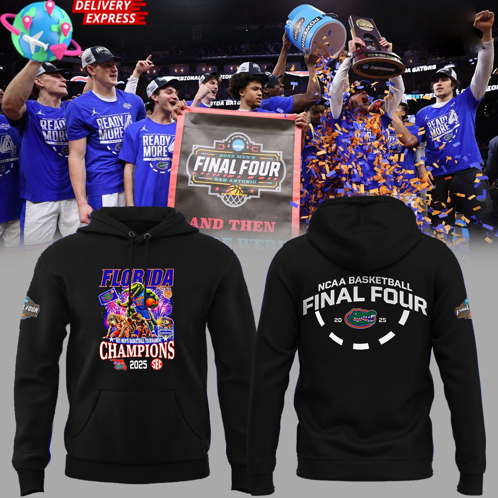 Florida Gators SEC Men's Basketball Tournament Champions Hoodie Basketball Enthusiast Gifts