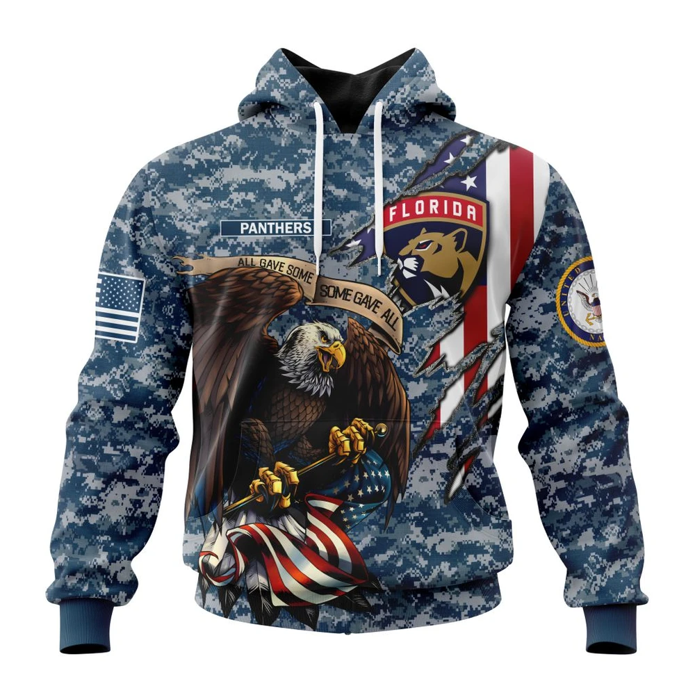 Florida Panthers Honor Us Navy Veterans All Over Print Hoodie Style 97940