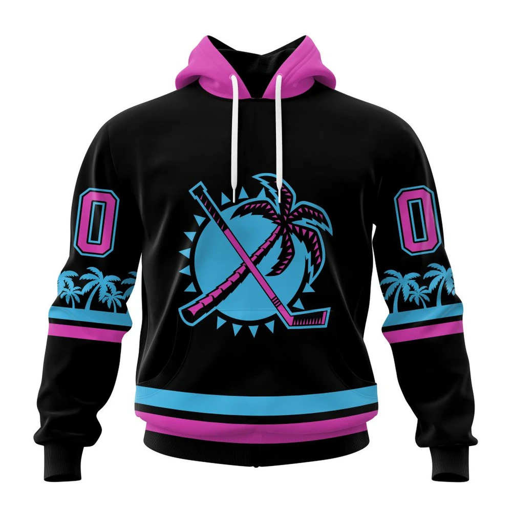 Florida Panthers Special Blackout Design All Over Print Hoodie Style 43548