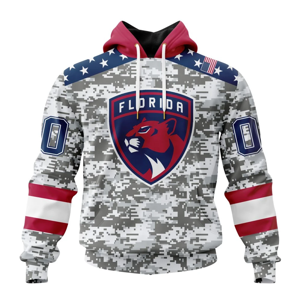 Florida Panthers Special Camo Design For Veterans Day All Over Print Hoodie Style 49414