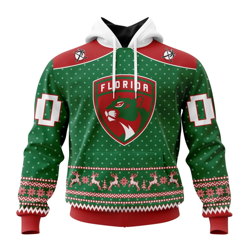 Florida Panthers Special Christmas Apparel All Over Print Hoodie Style 78579