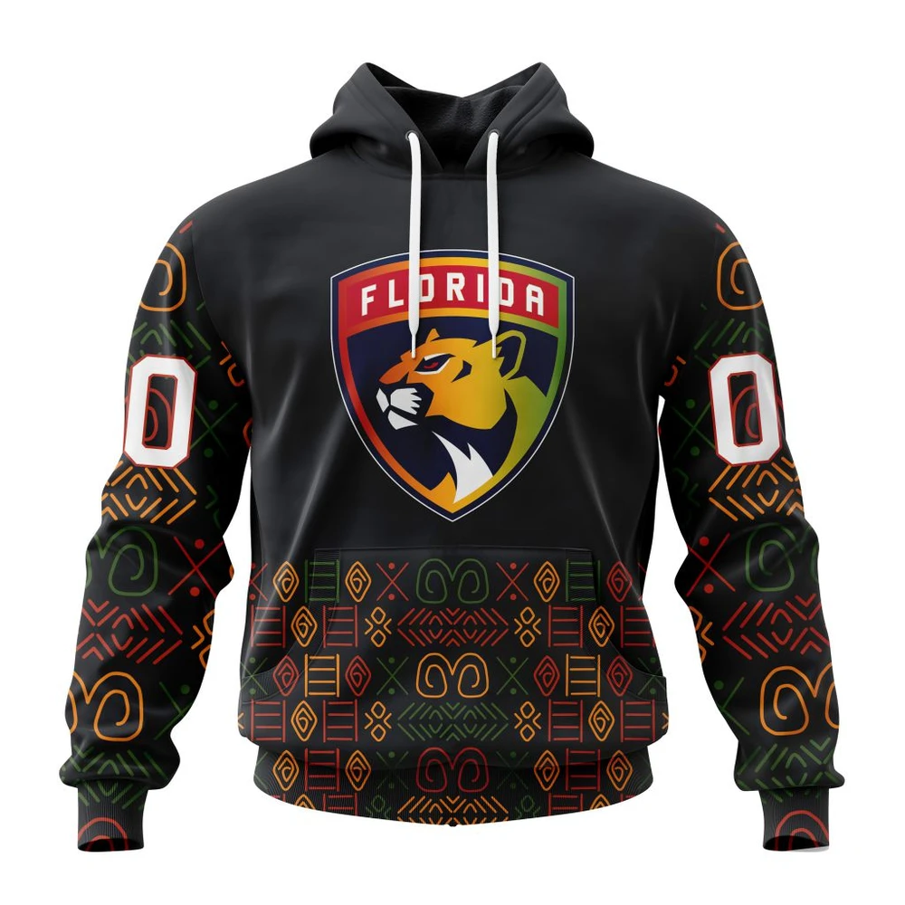 Florida Panthers Special Design For Black History Month All Over Print Hoodie Style 62535