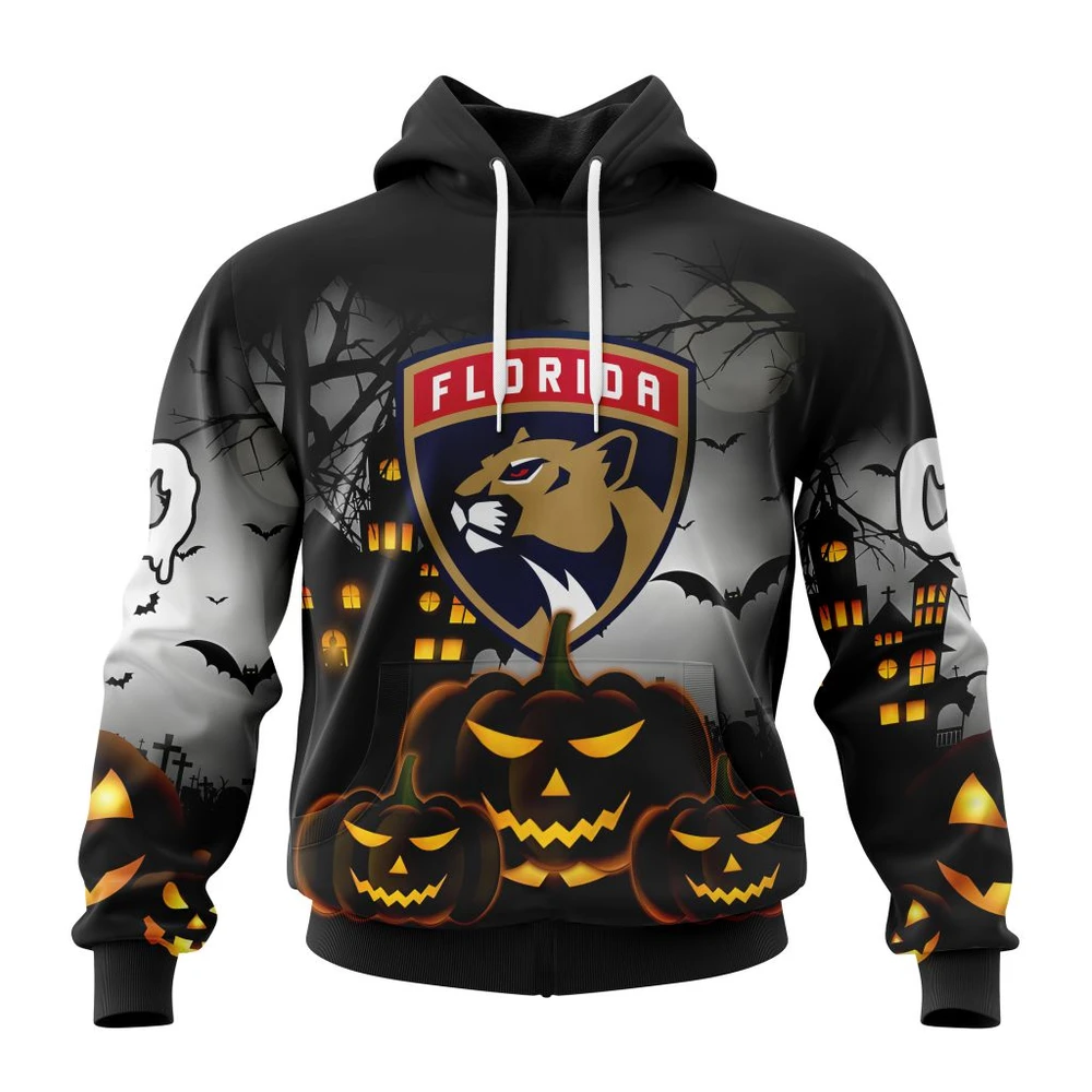 Florida Panthers Special Design For Halloween All Over Print Hoodie Style 30477