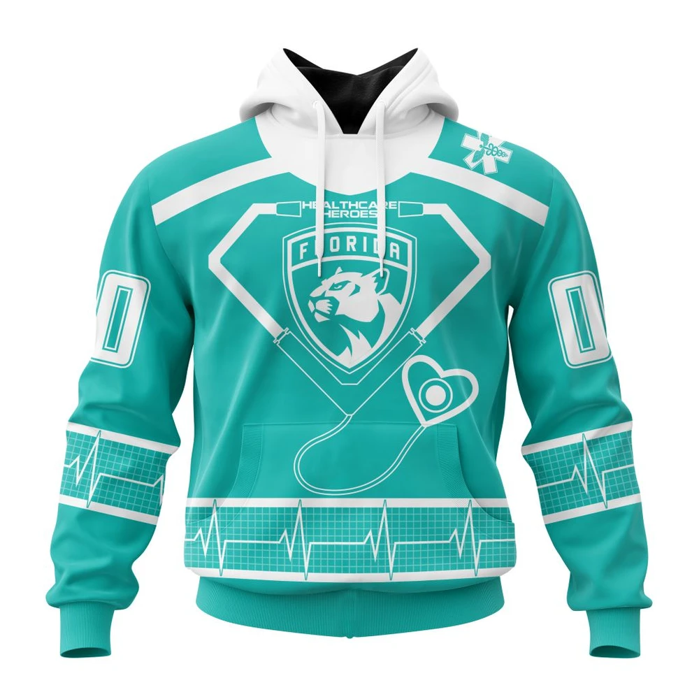Florida Panthers Special Design Honoring Healthcare Heroes All Over Print Hoodie Style 49466